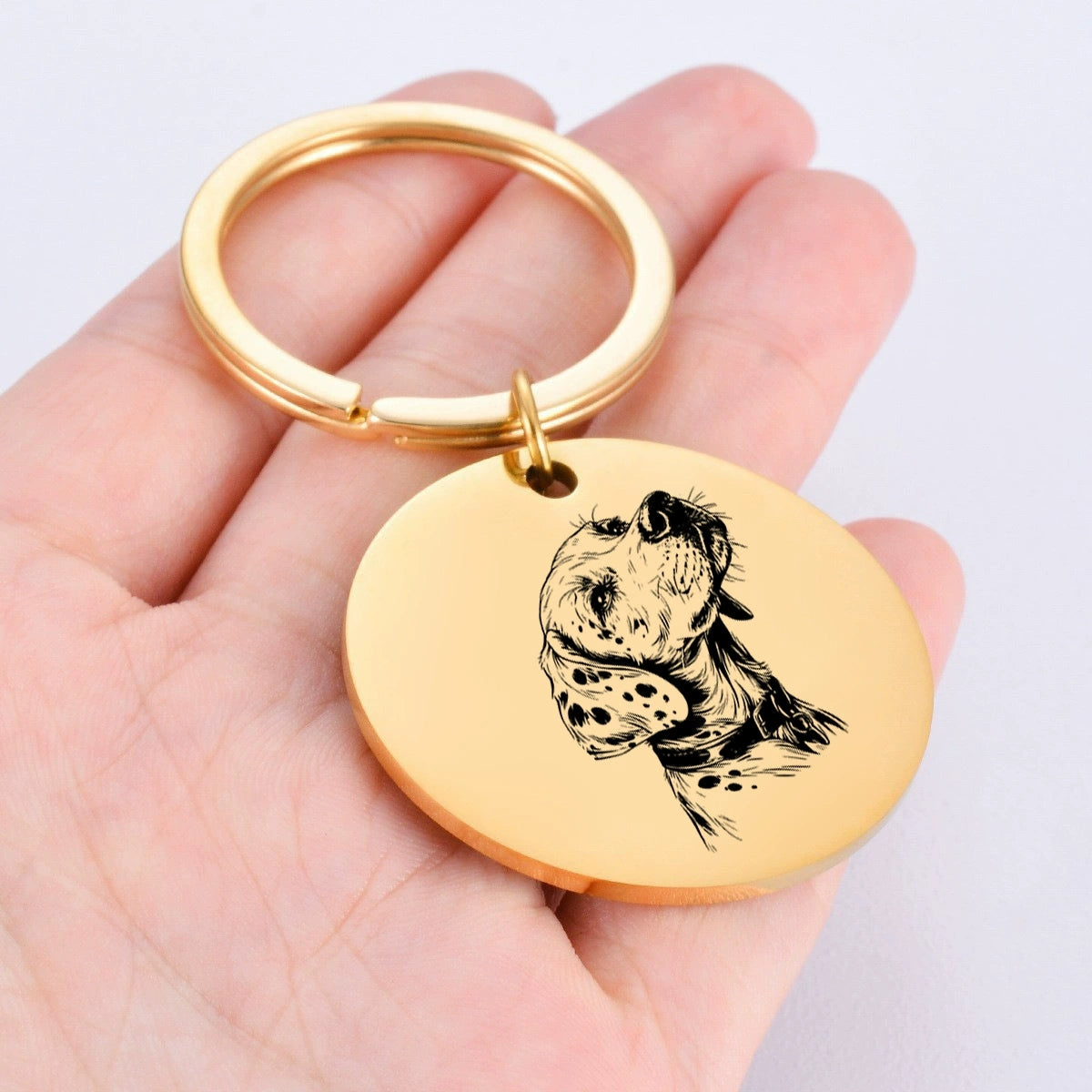 Custom Pet Portrait Keychain