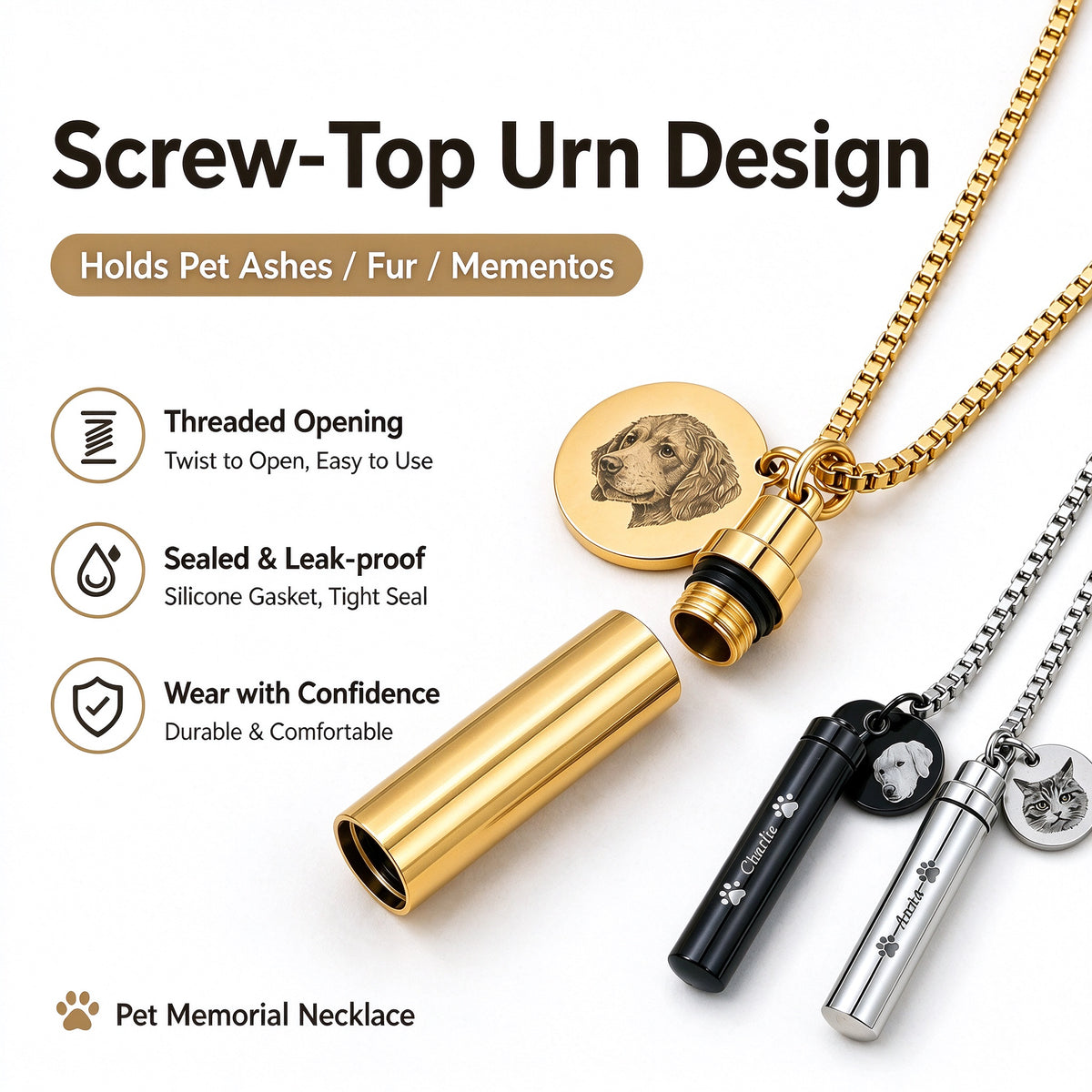 Custom Pet Urn Necklace